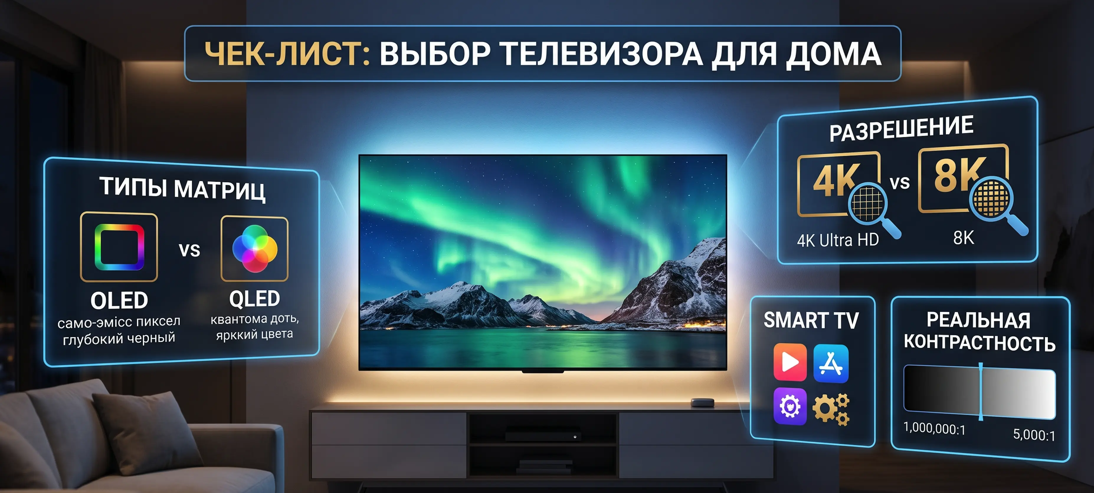 Как выбрать телевизор для дома